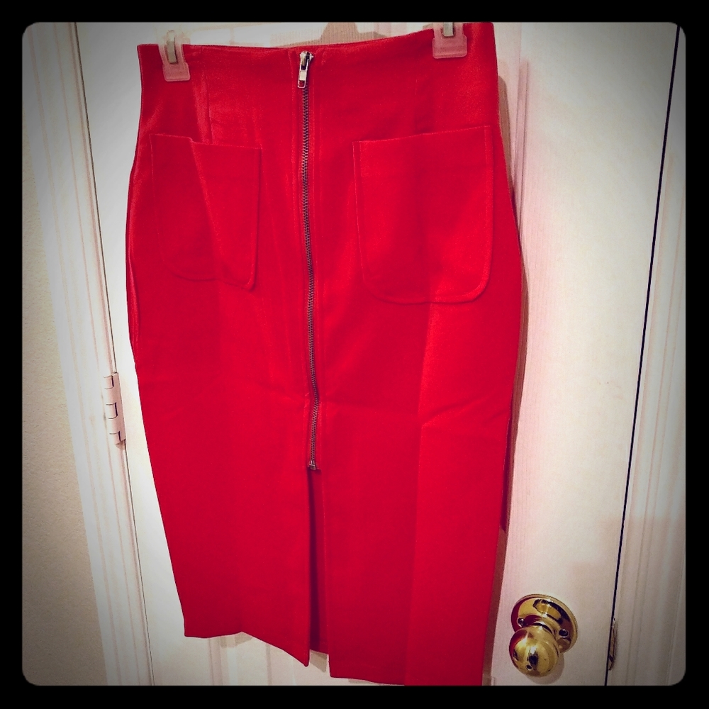 Pink Zipper Skirt